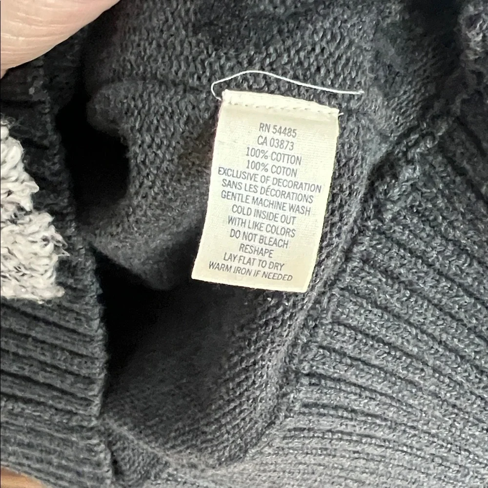 American Eagle Outfitters Dark Gray Quarter Zip Sweater Large
